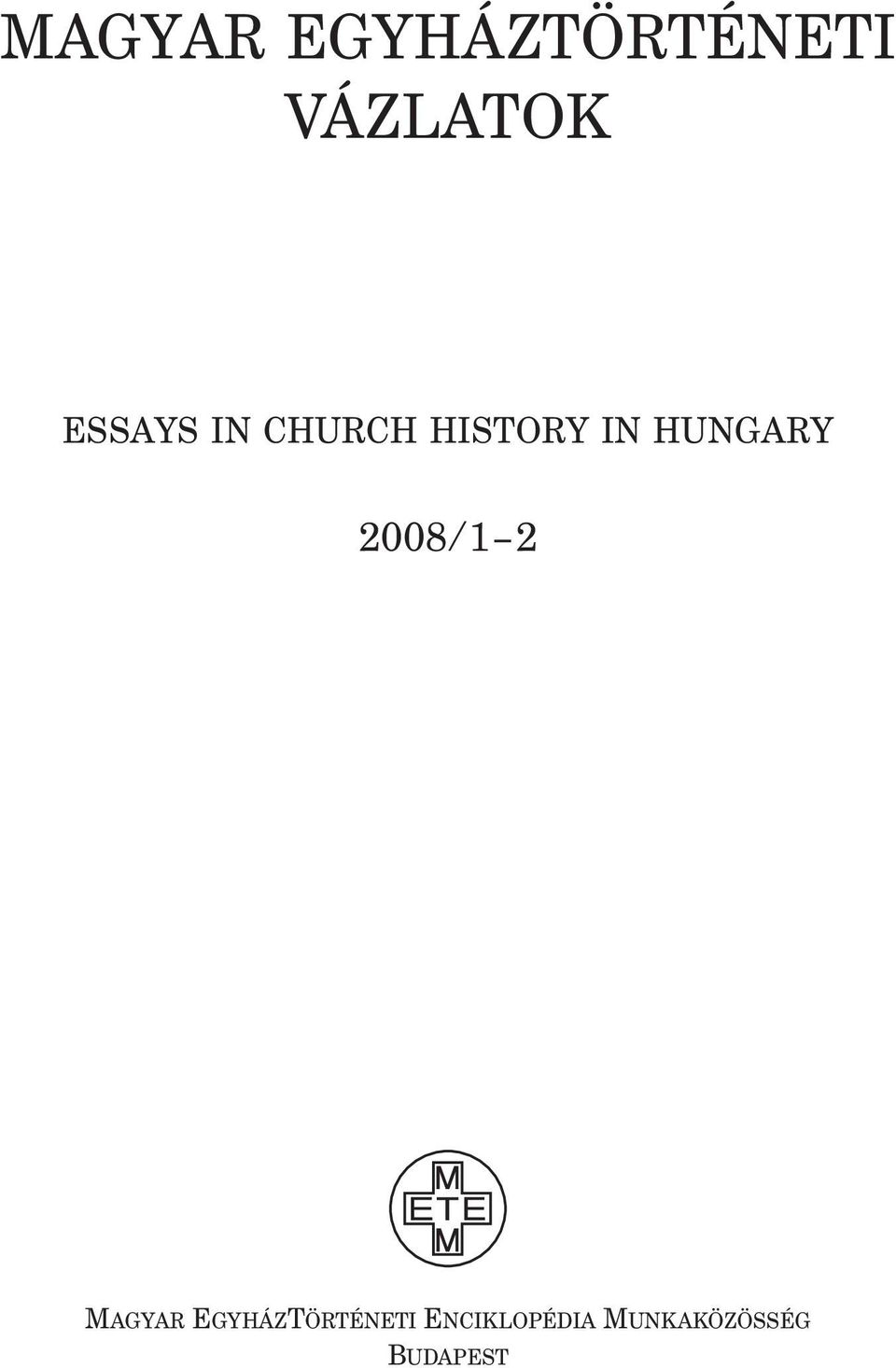 HUNGARY 2008/1 2 MAGYAR