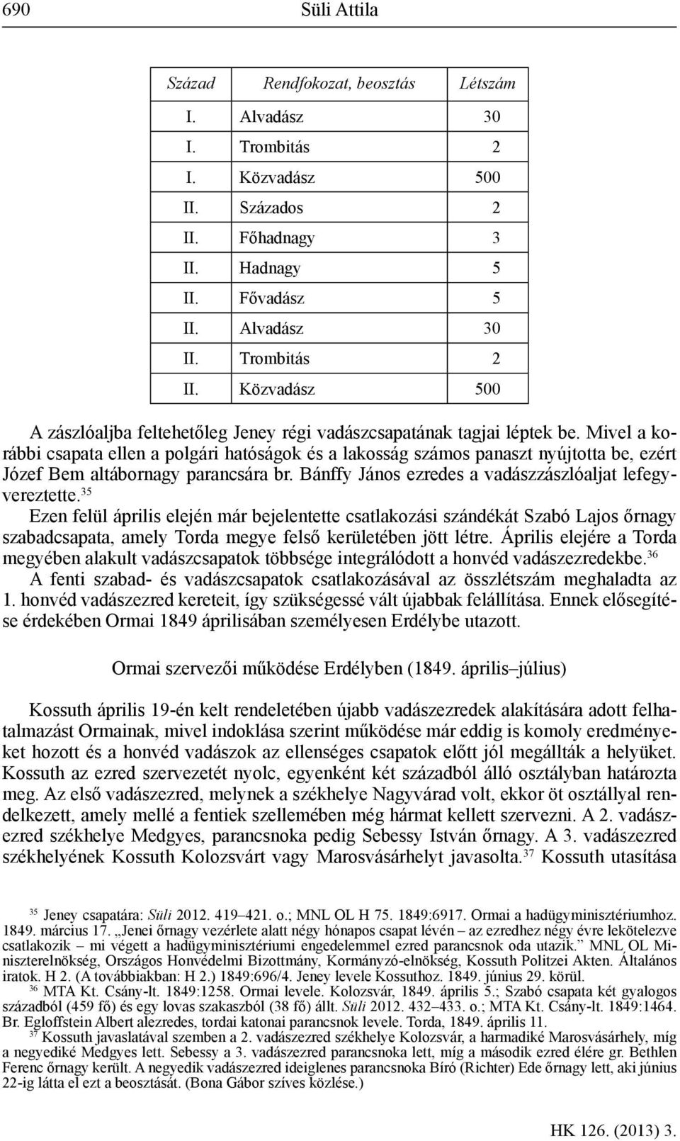 Mivel a korábbi csapata ellen a polgári hatóságok és a lakosság számos panaszt nyújtotta be, ezért Józef Bem altábornagy parancsára br. Bánffy János ezredes a vadászzászlóaljat lefegyvereztette.