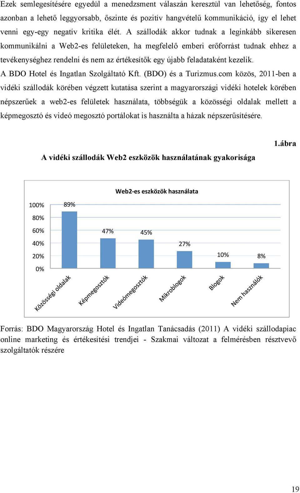 A szállodák akkor tudnak a leginkább sikeresen kommunikálni a Web2-es felületeken, ha megfelelő emberi erőforrást tudnak ehhez a tevékenységhez rendelni és nem az értékesítők egy újabb feladataként