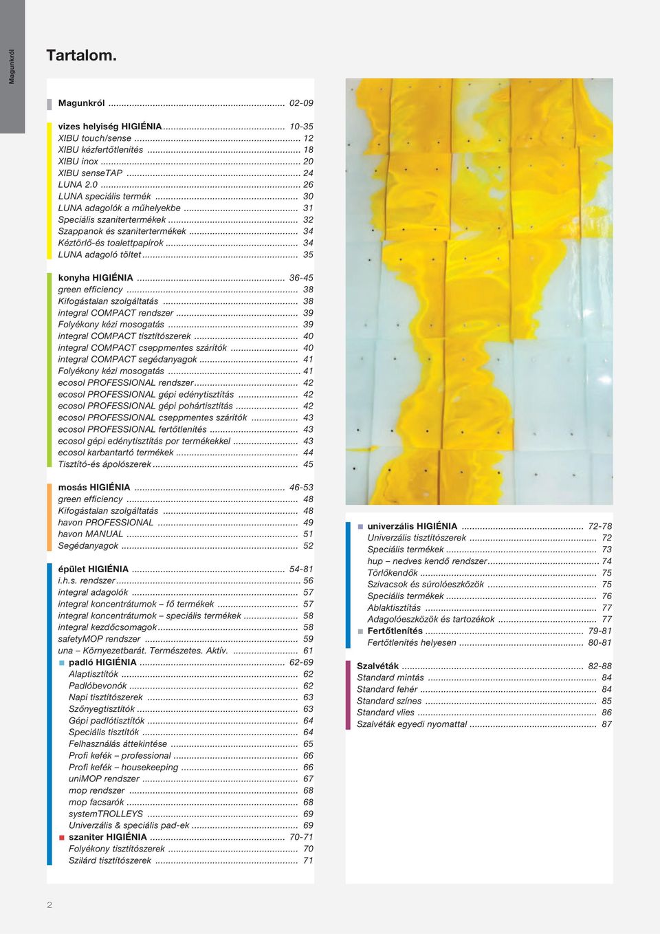 .. 36-45 green efficiency... 38 Kifogástalan szolgáltatás... 38 integral COMPACT rendszer... 39 Folyékony kézi mosogatás... 39 integral COMPACT tisztítószerek.