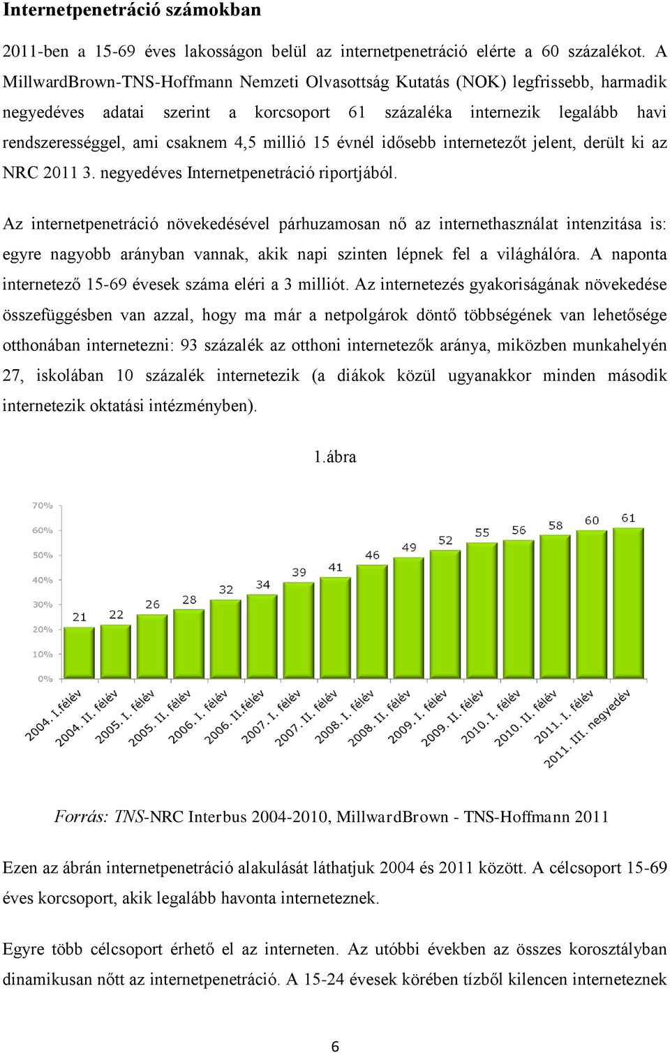 millió 15 évnél idősebb internetezőt jelent, derült ki az NRC 2011 3. negyedéves Internetpenetráció riportjából.