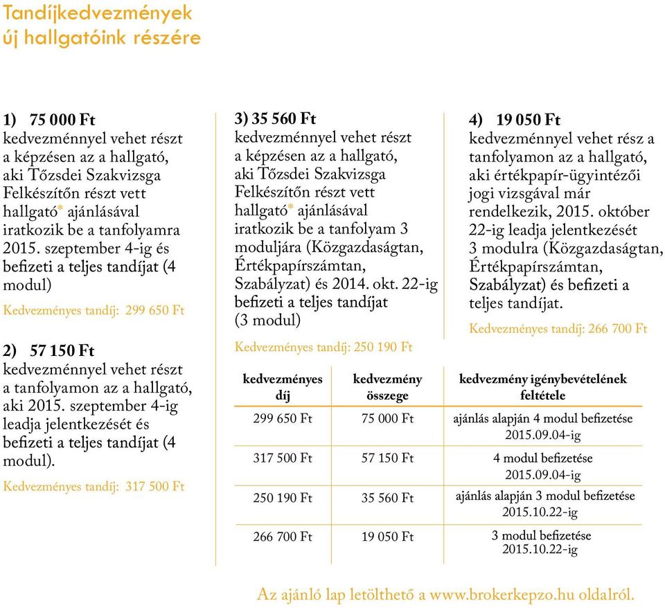 szeptember 4-ig leadja jelentkezését és modul).