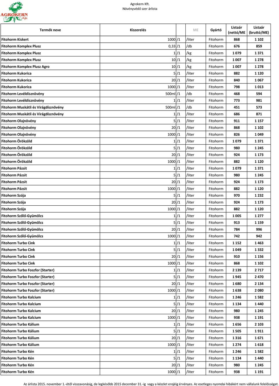 /liter Fitohorm 798 1 013 Fitohorm Levéldísznövény 500ml /1 /db Fitohorm 468 594 Fitohorm Levéldísznövény 1 /1 /liter Fitohorm 773 981 Fitohorm Muskátli és Virágdísznövény 500ml /1 /db Fitohorm 451