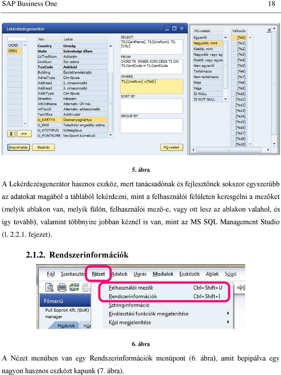 mint a felhasználói felületen keresgélni a mezőket (melyik ablakon van, melyik fülön, felhasználói mező-e, vagy ott lesz az ablakon valahol,