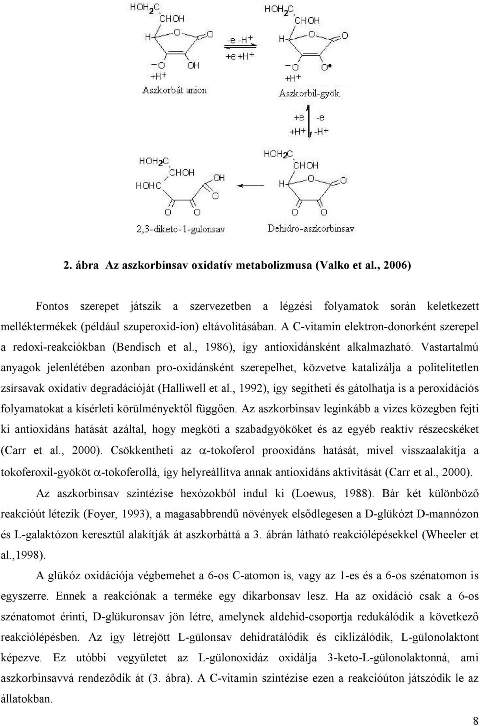 A C-vitamin elektron-donorként szerepel a redoxi-reakciókban (Bendisch et al., 1986), így antioxidánsként alkalmazható.