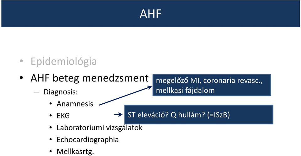 vizsgálatok Echocardiographia Mellkasrtg.