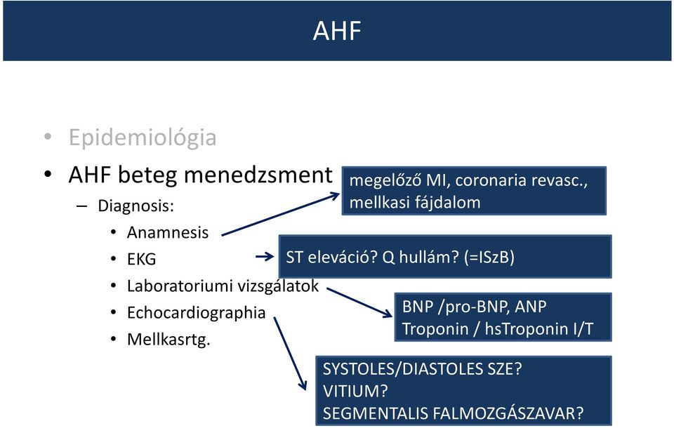 megelőzőmi, coronaria revasc., mellkasi fájdalom ST eleváció? Q hullám?