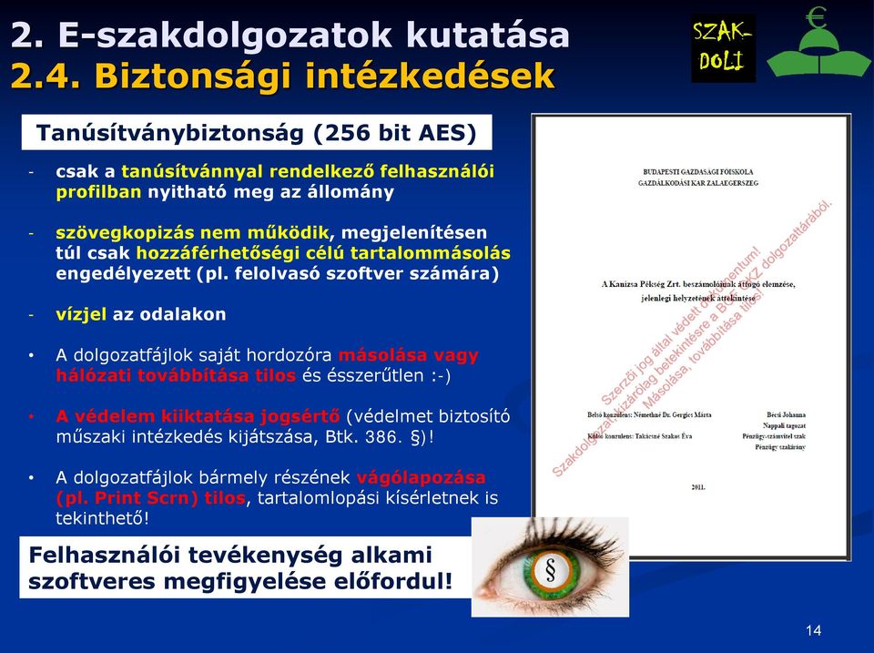 megjelenítésen túl csak hozzáférhetőségi célú tartalommásolás engedélyezett (pl.