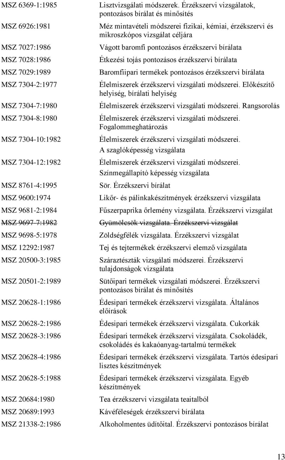 21338-2:1986 Lisztvizsgálati módszerek.