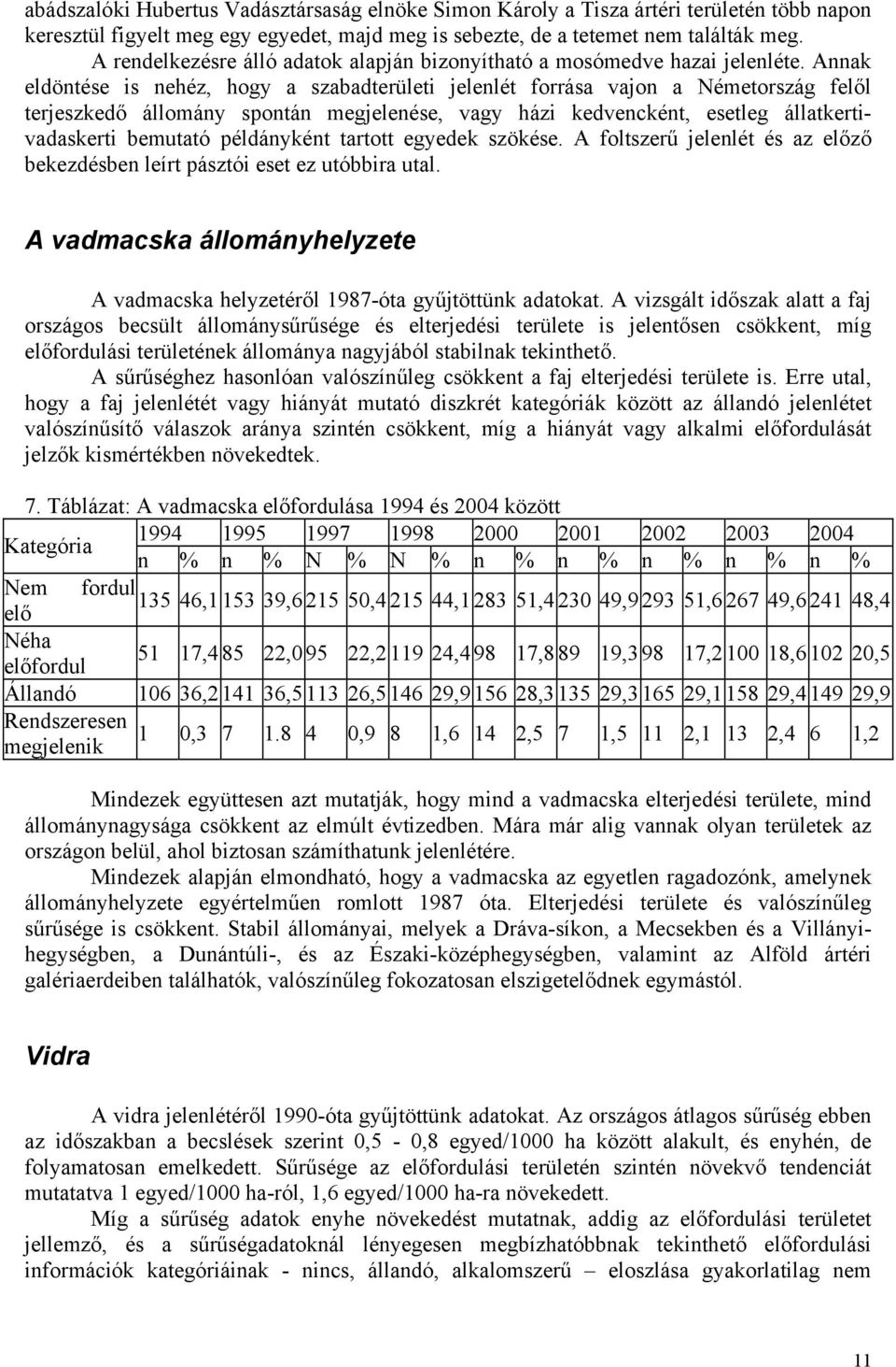 Annak eldöntése is nehéz, hogy a szabadterületi jelenlét forrása vajon a Németország felől terjeszkedő állomány spontán megjelenése, vagy házi kedvencként, esetleg állatkertivadaskerti bemutató