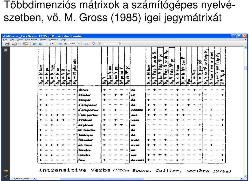 nyelvészetben, vö. M.