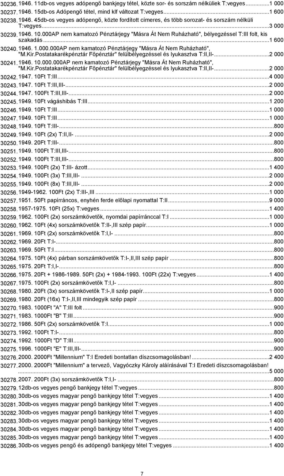 Kir.Postatakarékpénztár Főpénztár" felülbélyegzéssel és lyukasztva T:II,II-...2 000 30241.1946. 10.000.000AP nem kamatozó Pénztárjegy "Másra Át Nem Ruházható", "M.Kir.Postatakarékpénztár Főpénztár" felülbélyegzéssel és lyukasztva T:II,II-...2 000 30242.