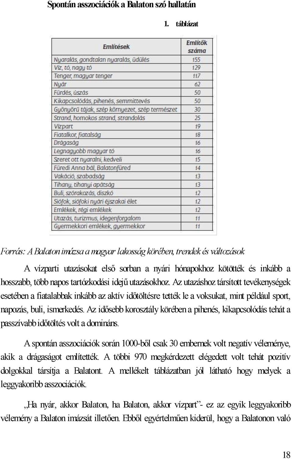 utazásokhoz. Az utazáshoz társított tevékenységek esetében a fiatalabbak inkább az aktív időtöltésre tették le a voksukat, mint például sport, napozás, buli, ismerkedés.