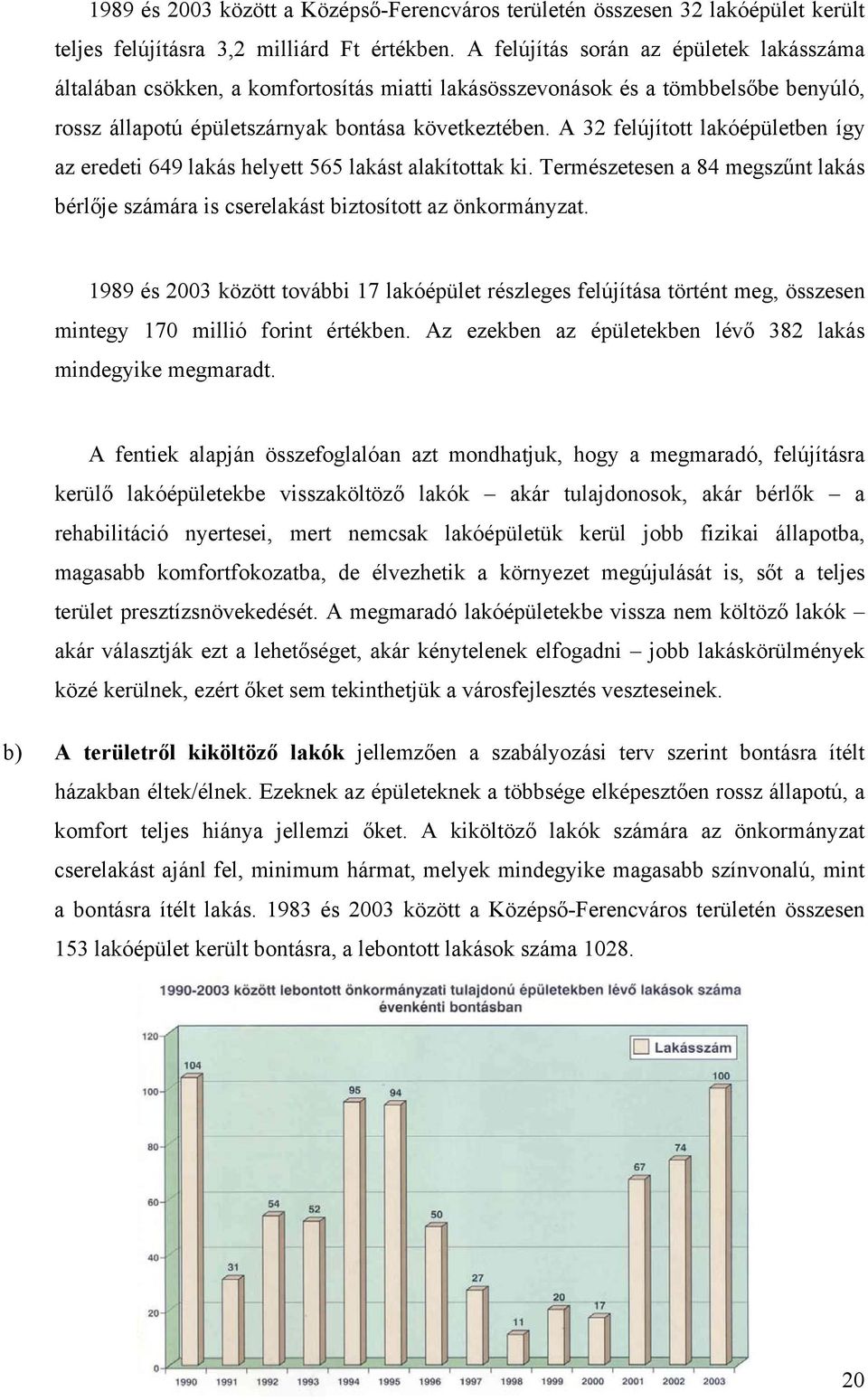 A 32 felújított lakóépületben így az eredeti 649 lakás helyett 565 lakást alakítottak ki. Természetesen a 84 megszűnt lakás bérlője számára is cserelakást biztosított az önkormányzat.