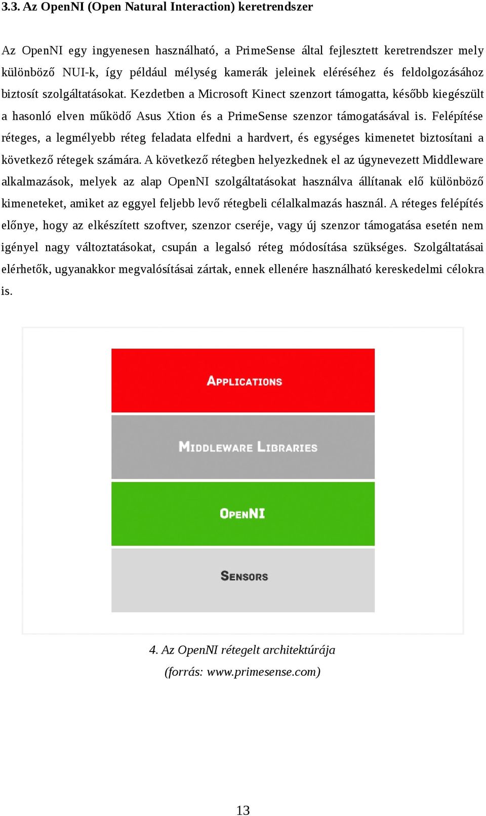 Felépítése réteges, a legmélyebb réteg feladata elfedni a hardvert, és egységes kimenetet biztosítani a következő rétegek számára.