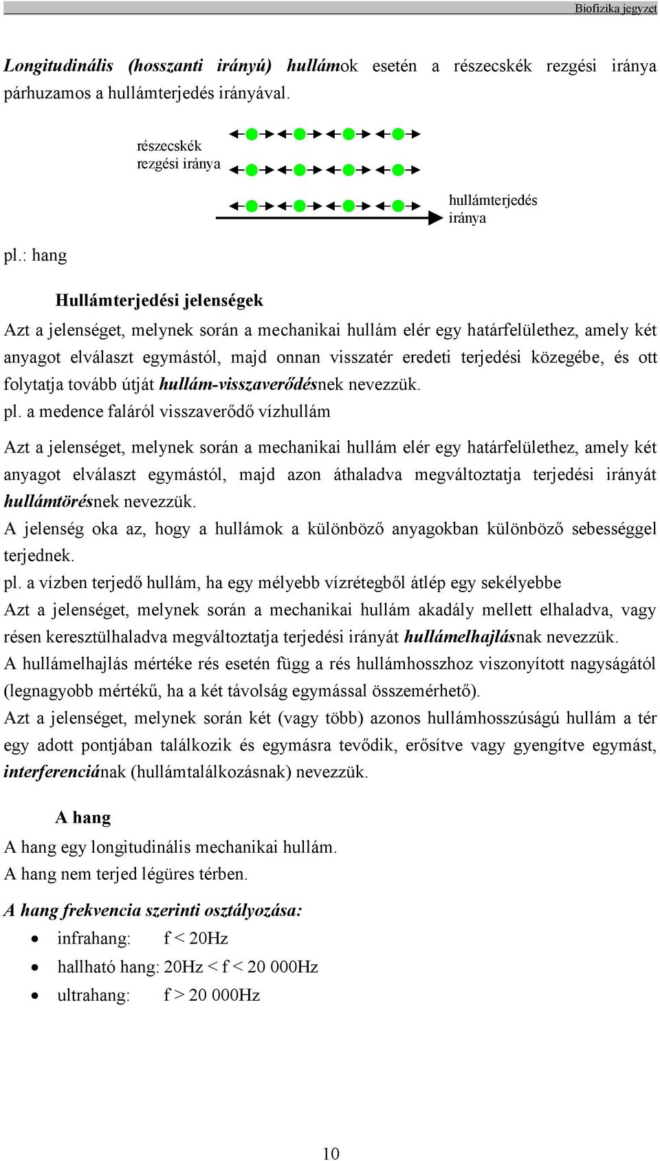 és ott folytatja tovább útját hullám-visszaverődésnek nevezzük. pl.