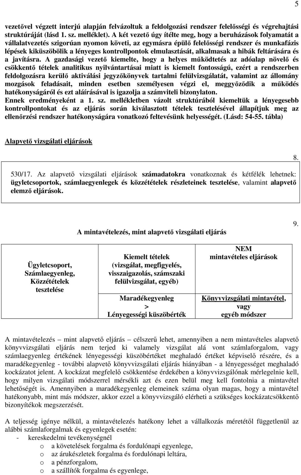 kontrollpontok elmulasztását, alkalmasak a hibák feltárására és a javításra.