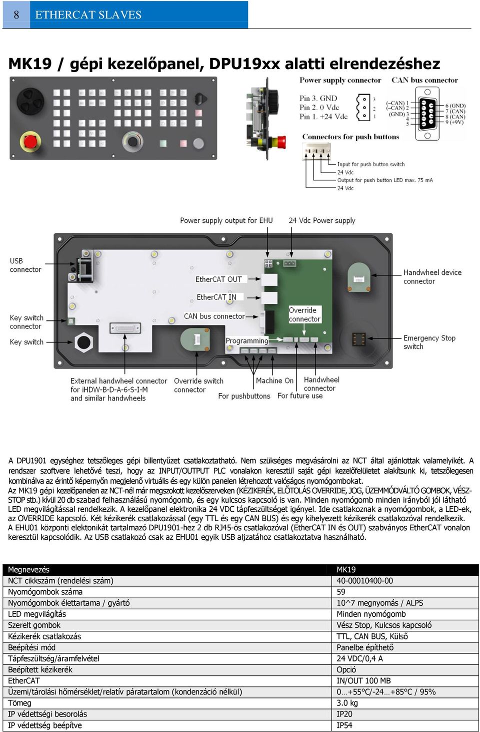 A rendszer szoftvere lehetővé teszi, hogy az INPUT/OUTPUT PLC vonalakon keresztül saját gépi kezelőfelületet alakítsunk ki, tetszőlegesen kombinálva az érintő képernyőn megjelenő virtuális és egy