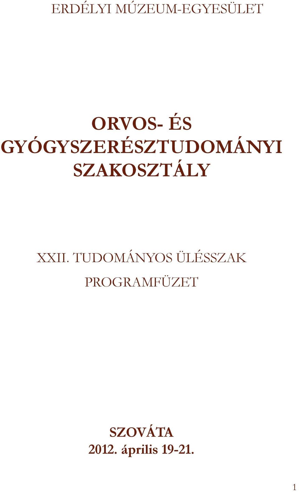 SZAKOSZTÁLY XXII.