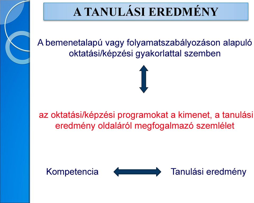 gyakorlattal szemben az oktatási/képzési programokat a