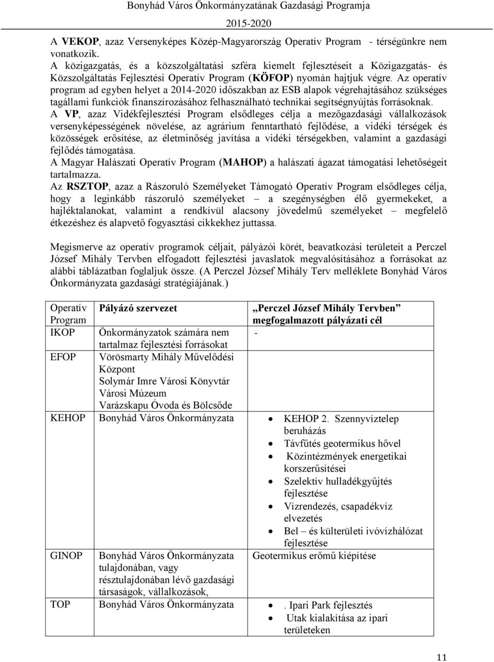 Az operatív program ad egyben helyet a 2014-2020 időszakban az ESB alapok végrehajtásához szükséges tagállami funkciók finanszírozásához felhasználható technikai segítségnyújtás forrásoknak.