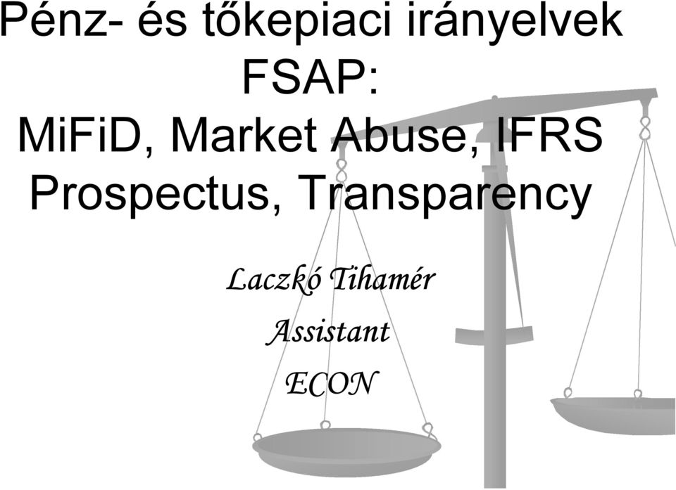 Market Abuse, IFRS