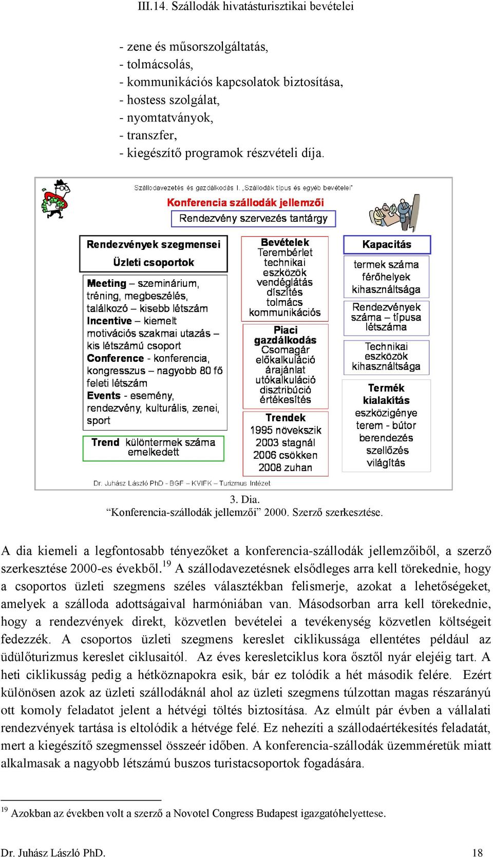 19 A szállodavezetésnek elsődleges arra kell törekednie, hogy a csoportos üzleti szegmens széles választékban felismerje, azokat a lehetőségeket, amelyek a szálloda adottságaival harmóniában van.