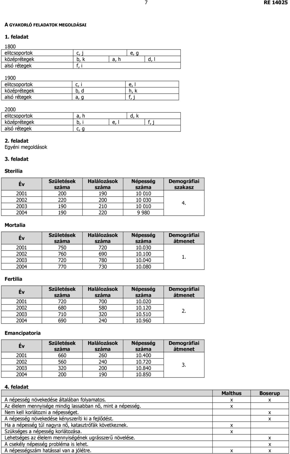 b, i e, l f, j alsó rétegek c, g 2. feladat Egyéni megoldások 3.