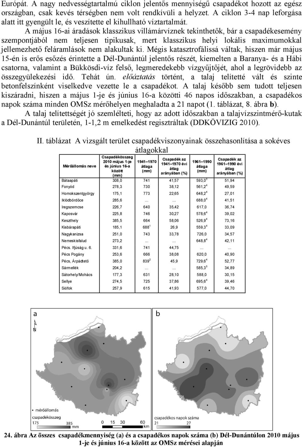 A május 16-ai áradások klasszikus villámárvíznek tekinthetők, bár a csapadékesemény szempontjából nem teljesen tipikusak, mert klasszikus helyi lokális maximumokkal jellemezhető feláramlások nem