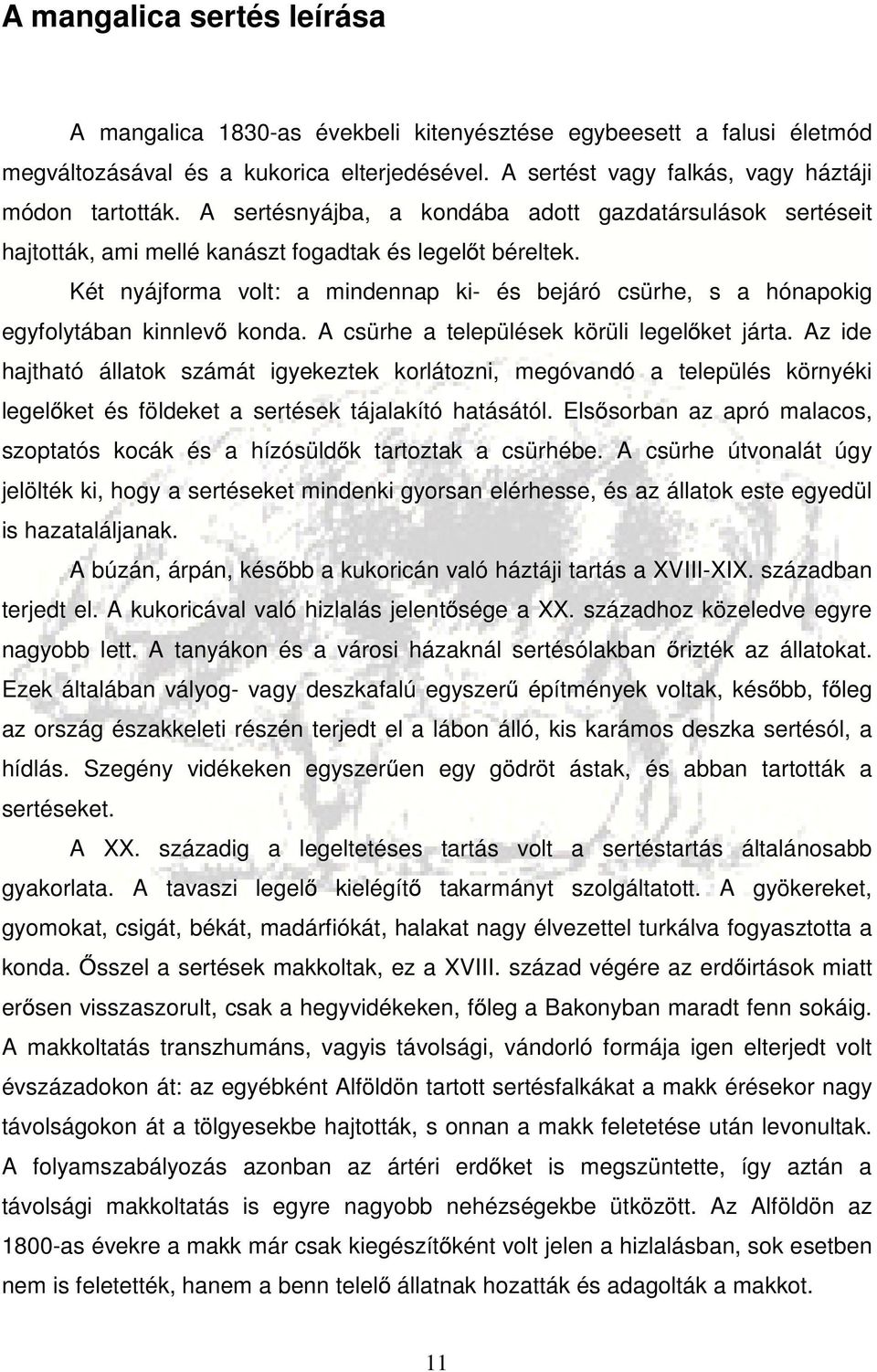 Két nyájforma volt: a mindennap ki- és bejáró csürhe, s a hónapokig egyfolytában kinnlevő konda. A csürhe a települések körüli legelőket járta.