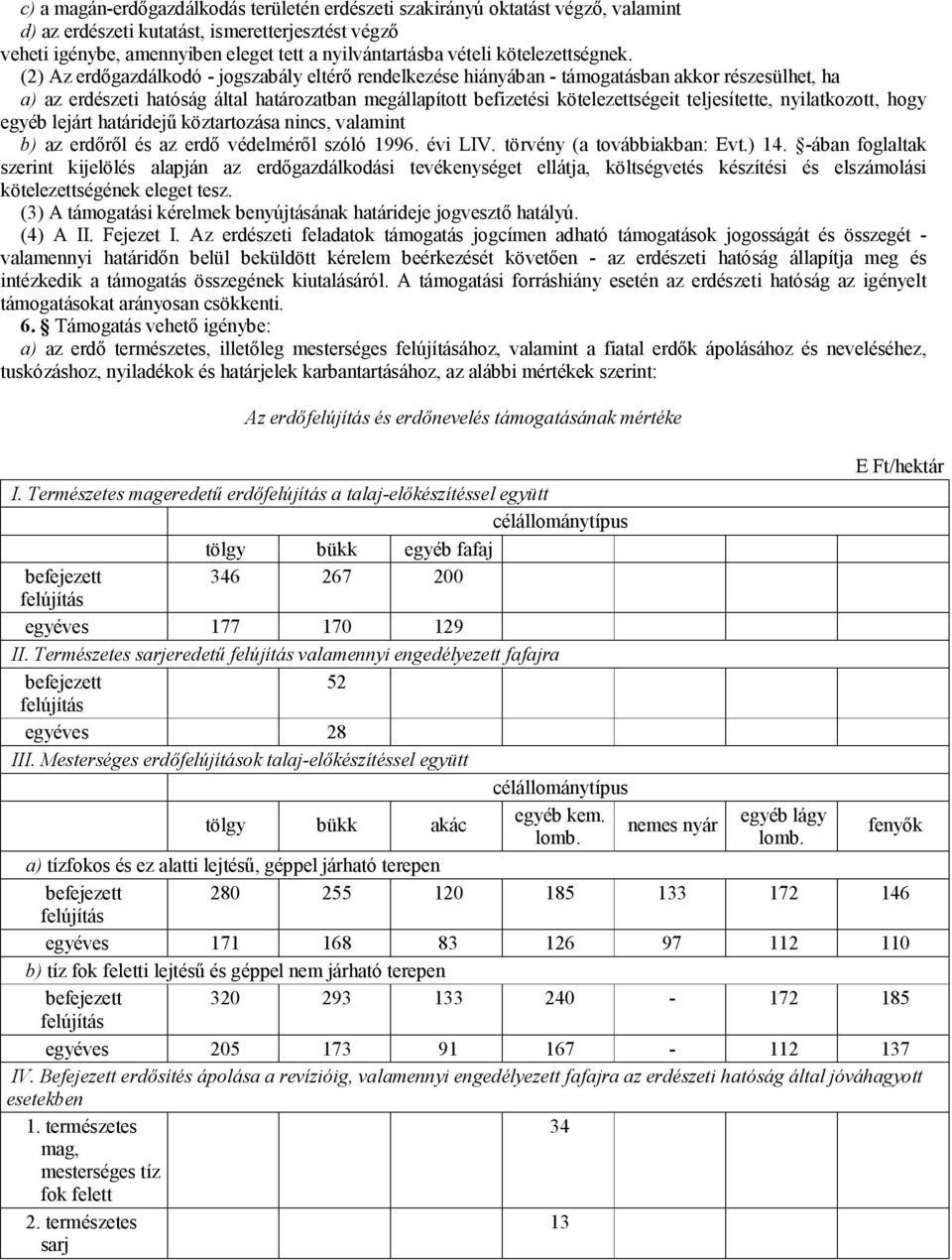 (2) Az erdőgazdálkodó - jogszabály eltérő rendelkezése hiányában - támogatásban akkor részesülhet, ha a) az erdészeti hatóság által határozatban megállapított befizetési kötelezettségeit