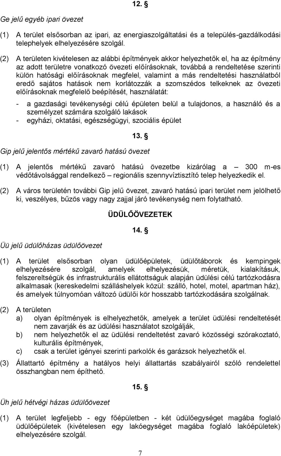 megfelel, valamint a más rendeltetési használatból eredő sajátos hatások nem korlátozzák a szomszédos telkeknek az övezeti előírásoknak megfelelő beépítését, használatát: - a gazdasági tevékenységi