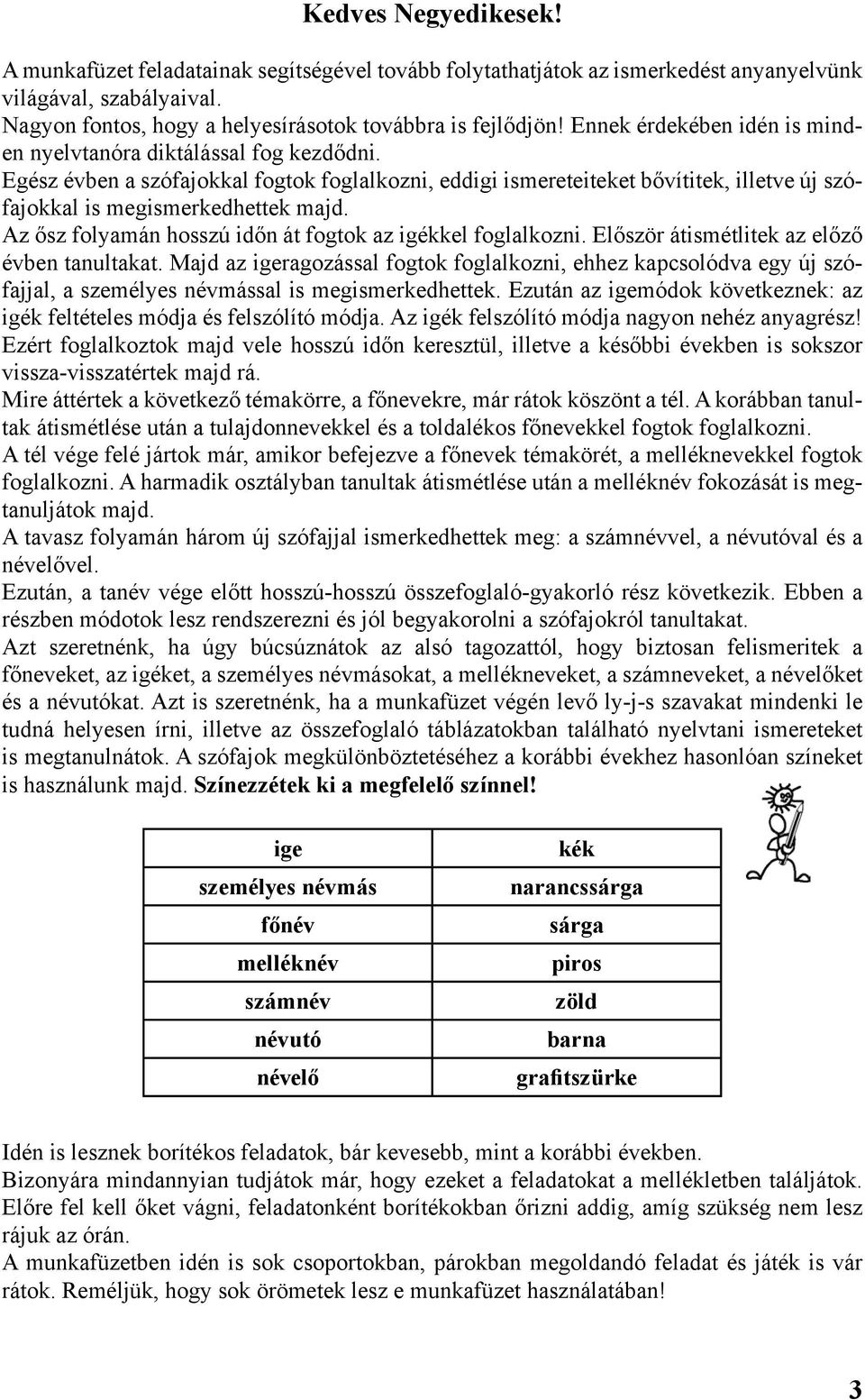 Az ősz folyamán hosszú időn át fogtok az igékkel foglalkozni. Először átismétlitek az előző évben tanultakat.