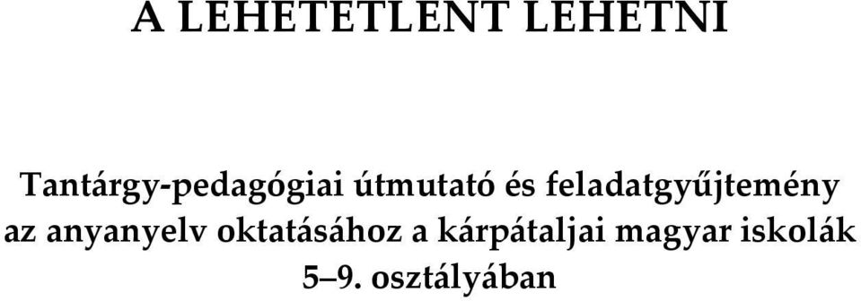 feladatgyűjtemény az anyanyelv