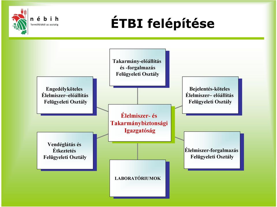 előállítás előállítás Felügyeleti Felügyeleti Osztály Osztály Élelmiszer- Élelmiszer- és és Takarmánybiztonsági Igazgatóság Vendéglátás Vendéglátás és és