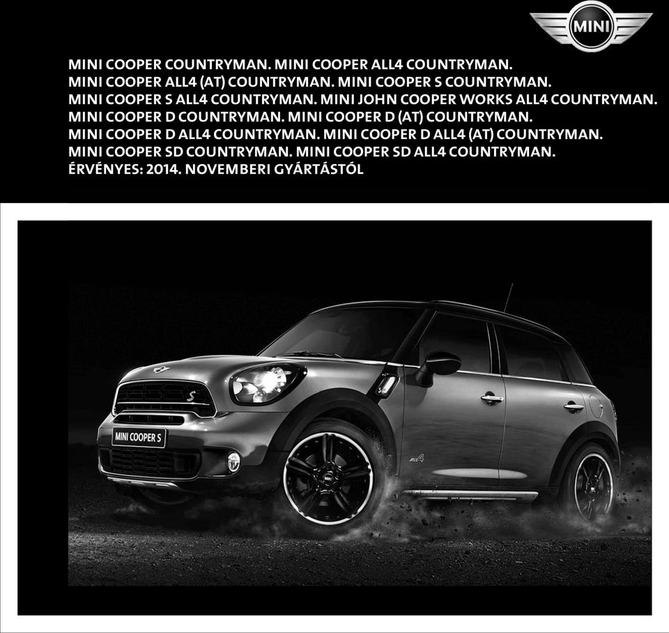 MINI (AT) COUNTRYMAN. MINI COUNTRYMAN. MINI ALL4 COUNTRYMAN.