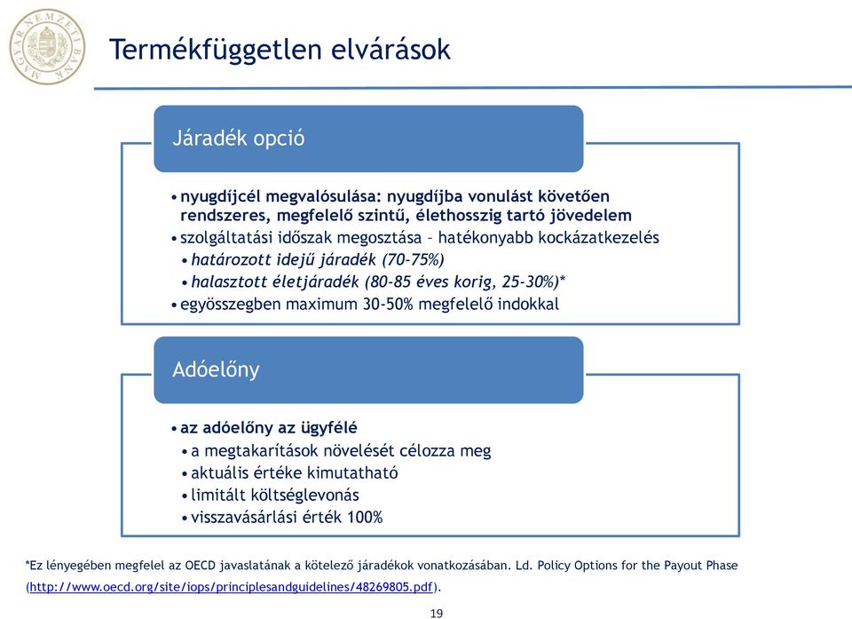 indokkal Adóelőny az adóelőny az ügyfélé a megtakarítások növelését célozza meg aktuális értéke kimutatható limitált költséglevonás visszavásárlási érték 1% *Ez