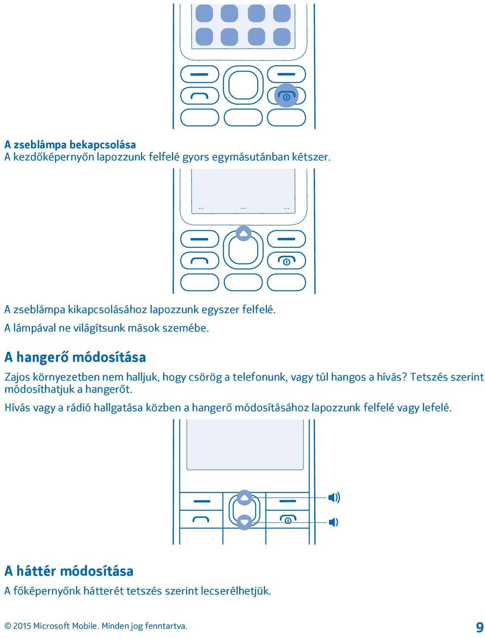 A hangerő módosítása Zajos környezetben nem halljuk, hogy csörög a telefonunk, vagy túl hangos a hívás?