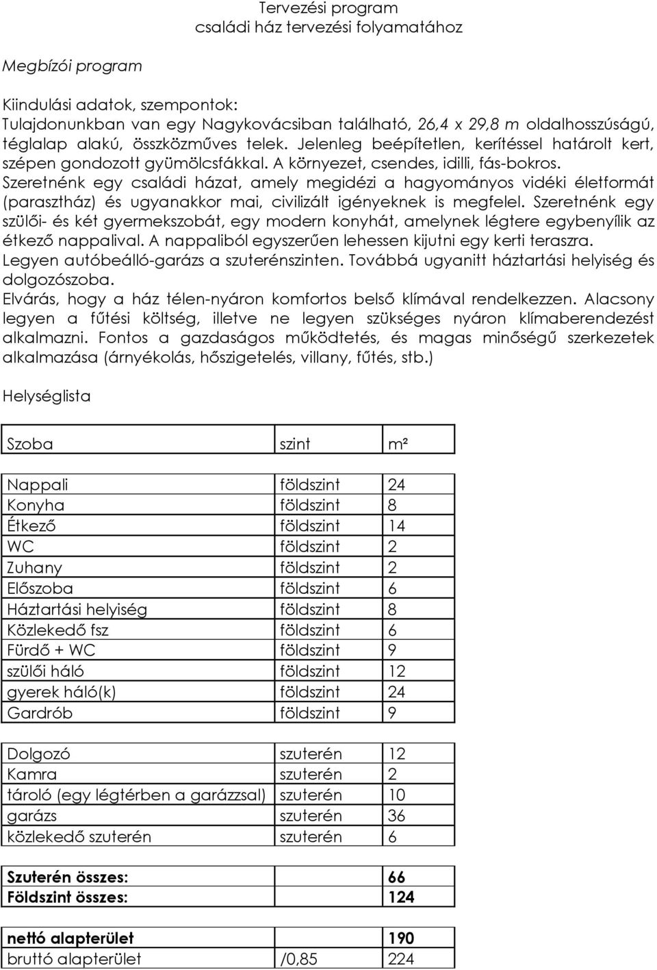 Szeretnénk egy családi házat, amely megidézi a hagyományos vidéki életformát (parasztház) és ugyanakkor mai, civilizált igényeknek is megfelel.