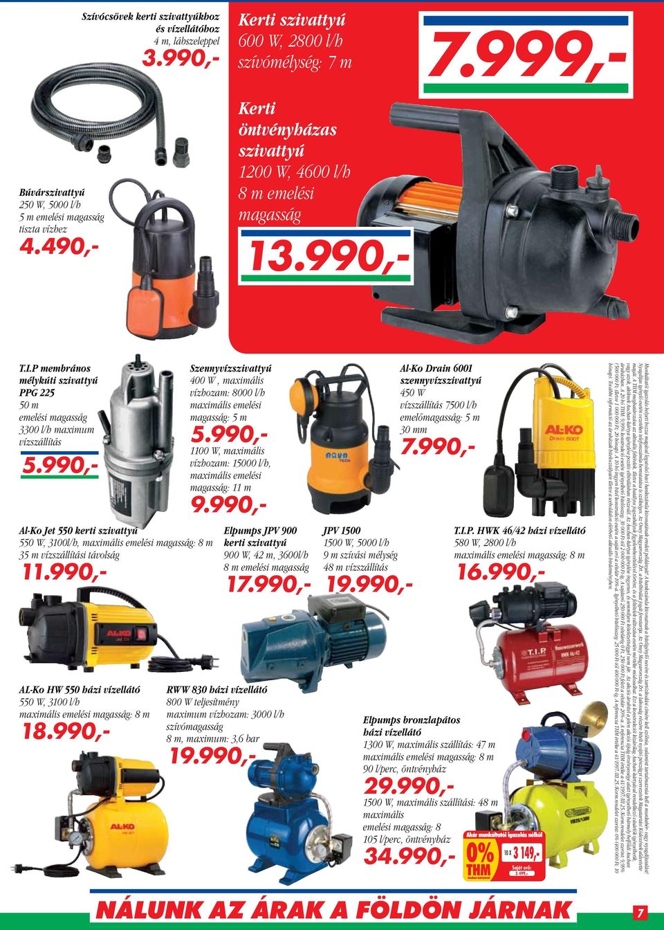 P membrános mélykúti szivattyú PPG 225 50 m emelési magasság 3300 l/h maximum vízszállítás 3 499,- Al-Ko Jet 550 kerti szivattyú 550 W, 3100l/h, maximális emelési magasság: 8 m 35 m vízszállítási