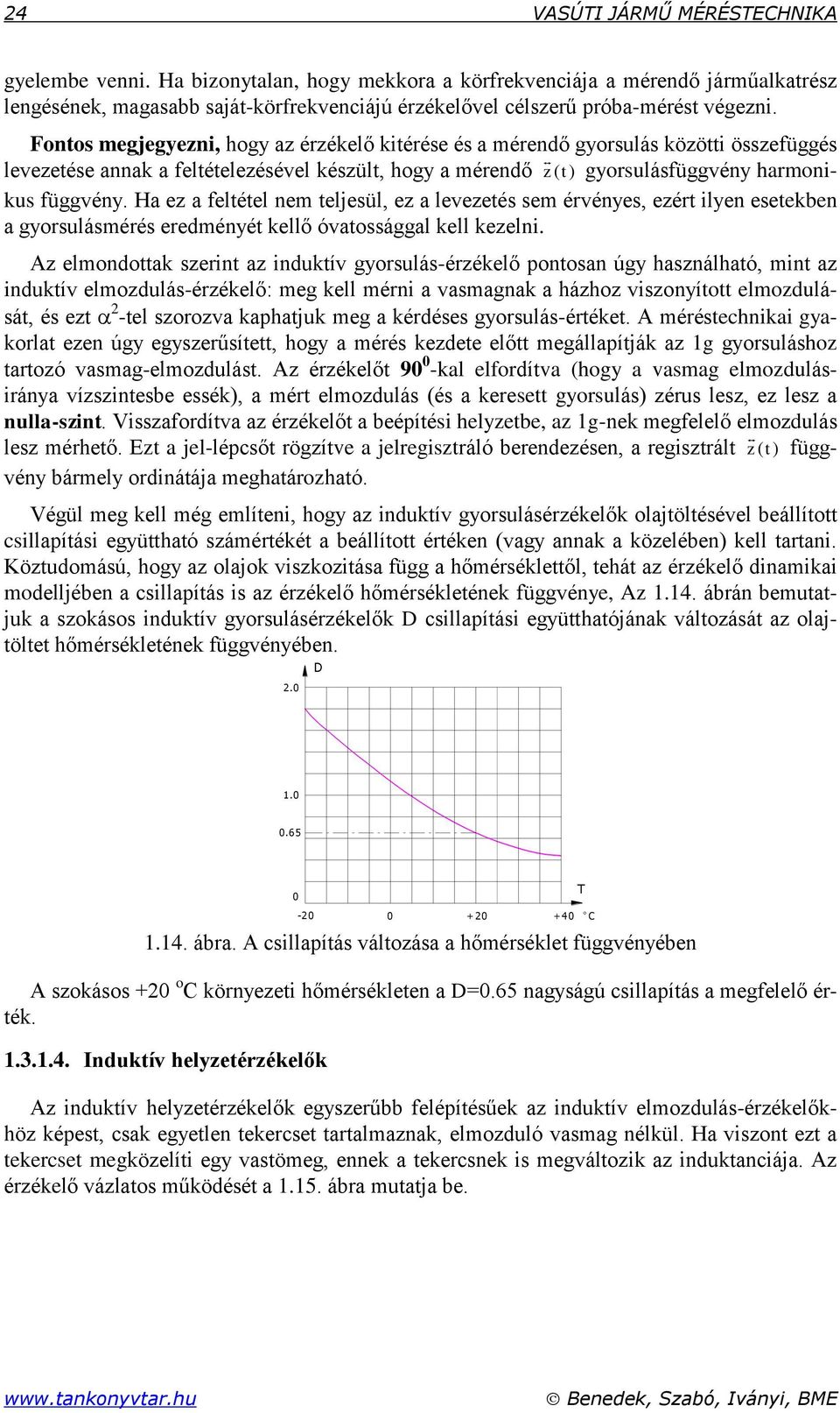 feltétel nem teljesül, ez a levezetés sem érvénes, ezért ilen esetekben a gorsulásmérés eredménét kellő óvatossággal kell kezelni Az elmondottak szerint az induktív gorsulás-érzékelő pontosan úg