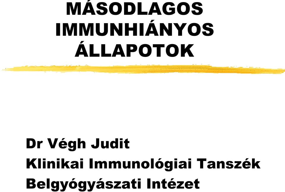 Klinikai Immunológiai