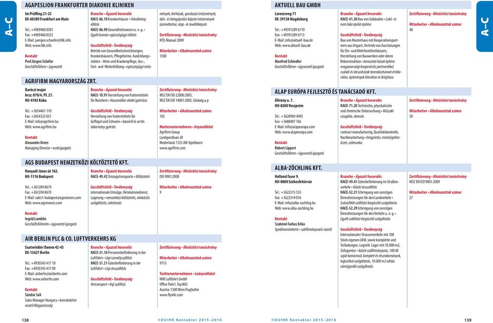 Egyéb humán-egészségügyi ellátás Betrieb von Gesundheitseinrichtungen, Krankenhäusern, Pflegeheime, Ausbildungsstätten - Alten und Krankenpflege, Aus-, Fort- und Weiterbildung egészségügyi