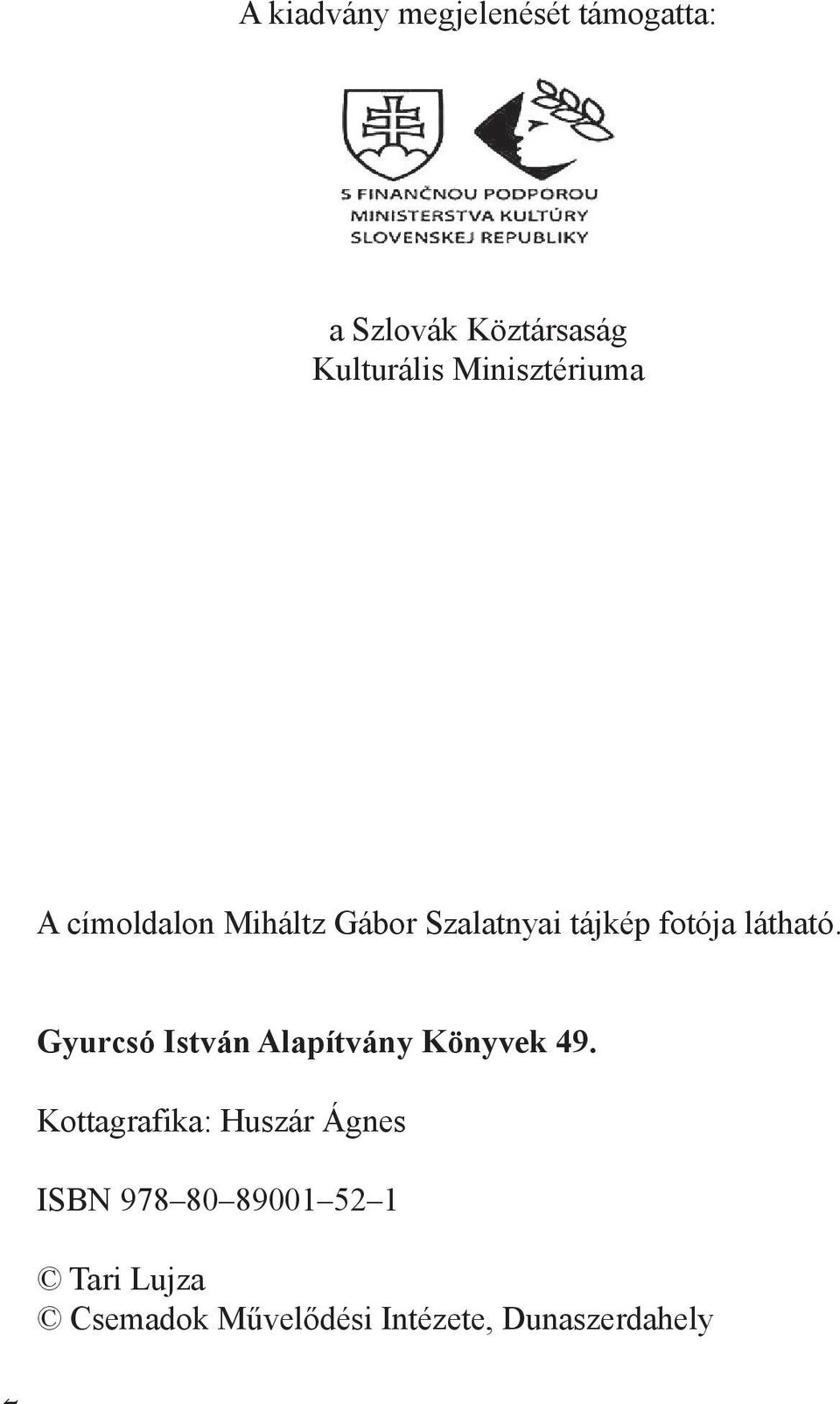 látható. Gyurcsó István Alapítvány Könyvek 49.