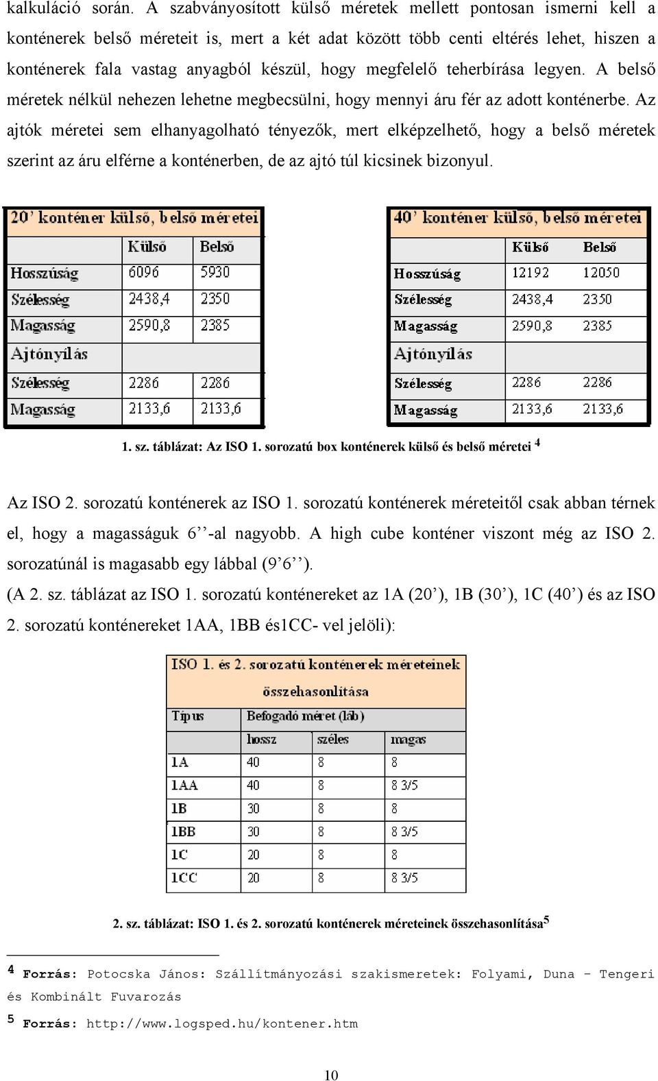 megfelelő teherbírása legyen. A belső méretek nélkül nehezen lehetne megbecsülni, hogy mennyi áru fér az adott konténerbe.