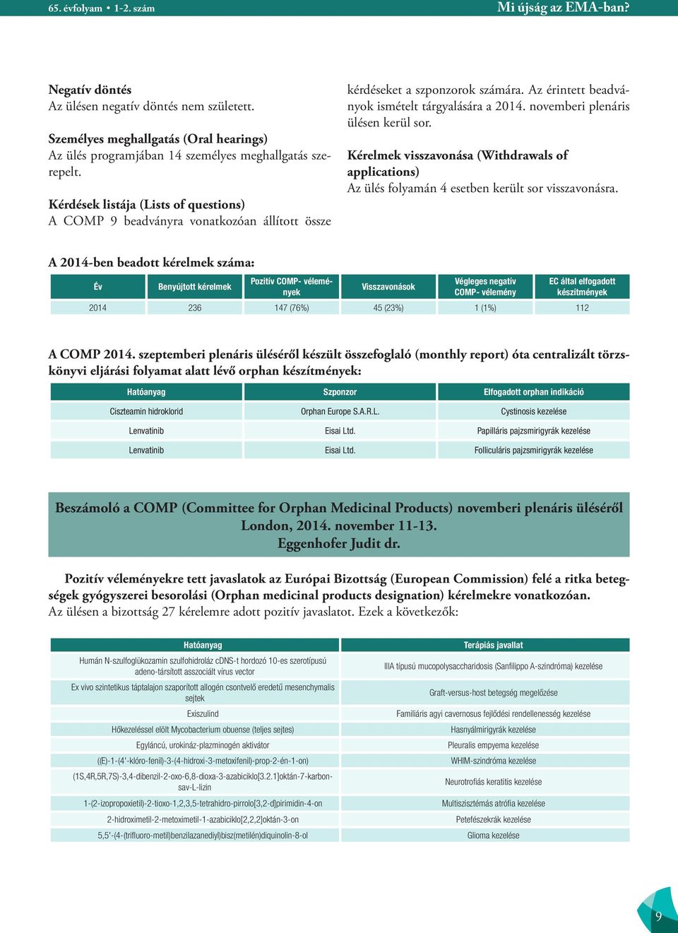 novemberi plenáris ülésen kerül sor. Kérelmek visszavonása (Withdrawals of applications) Az ülés folyamán 4 esetben került sor visszavonásra.