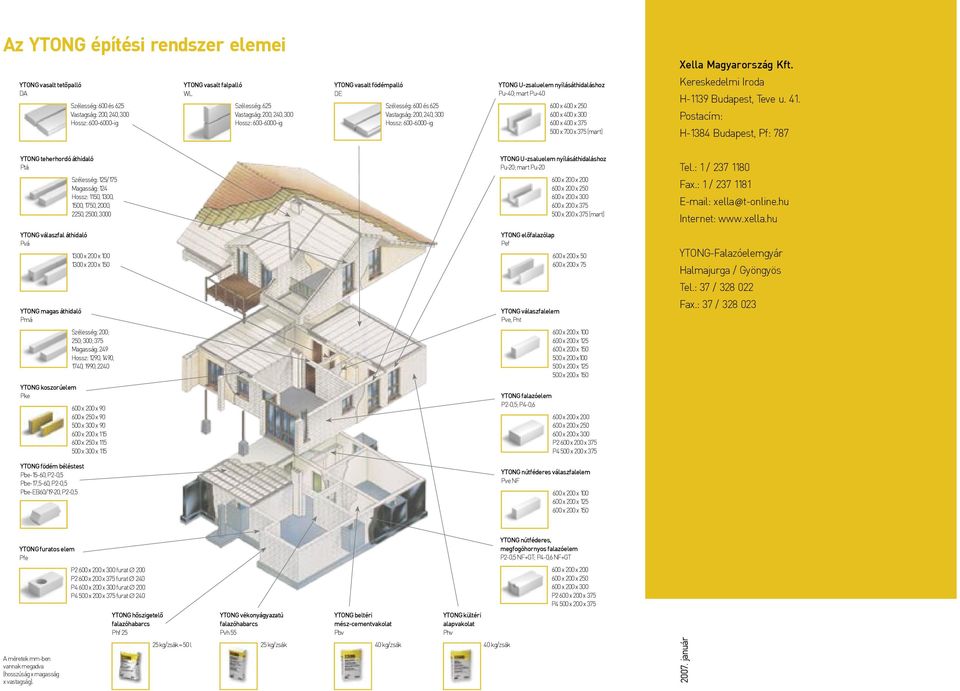 DE Szélesség: 600 és 625 Vastagság: 200, 240, 300 Hossz: 600-6000-ig YTONG U-zsaluelem nyílásáthidaláshoz Pu-40; mart Pu-40 600 x 400 x 250 600 x 400 x 300 600 x 400 x 375 500 x 700 x 375 (mart)