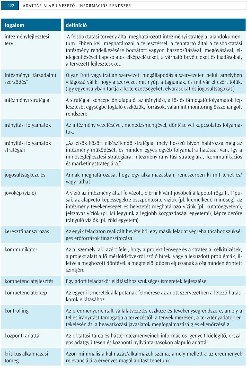 intézményi stratégiai alapdokumentum.