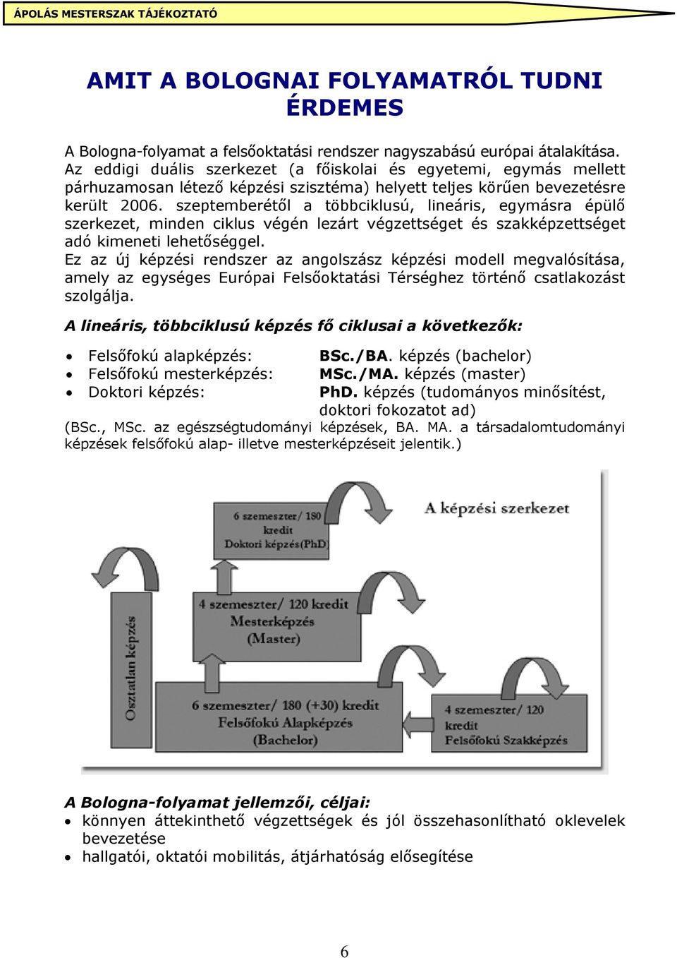 szeptemberétől a többciklusú, lineáris, egymásra épülő szerkezet, minden ciklus végén lezárt végzettséget és szakképzettséget adó kimeneti lehetőséggel.