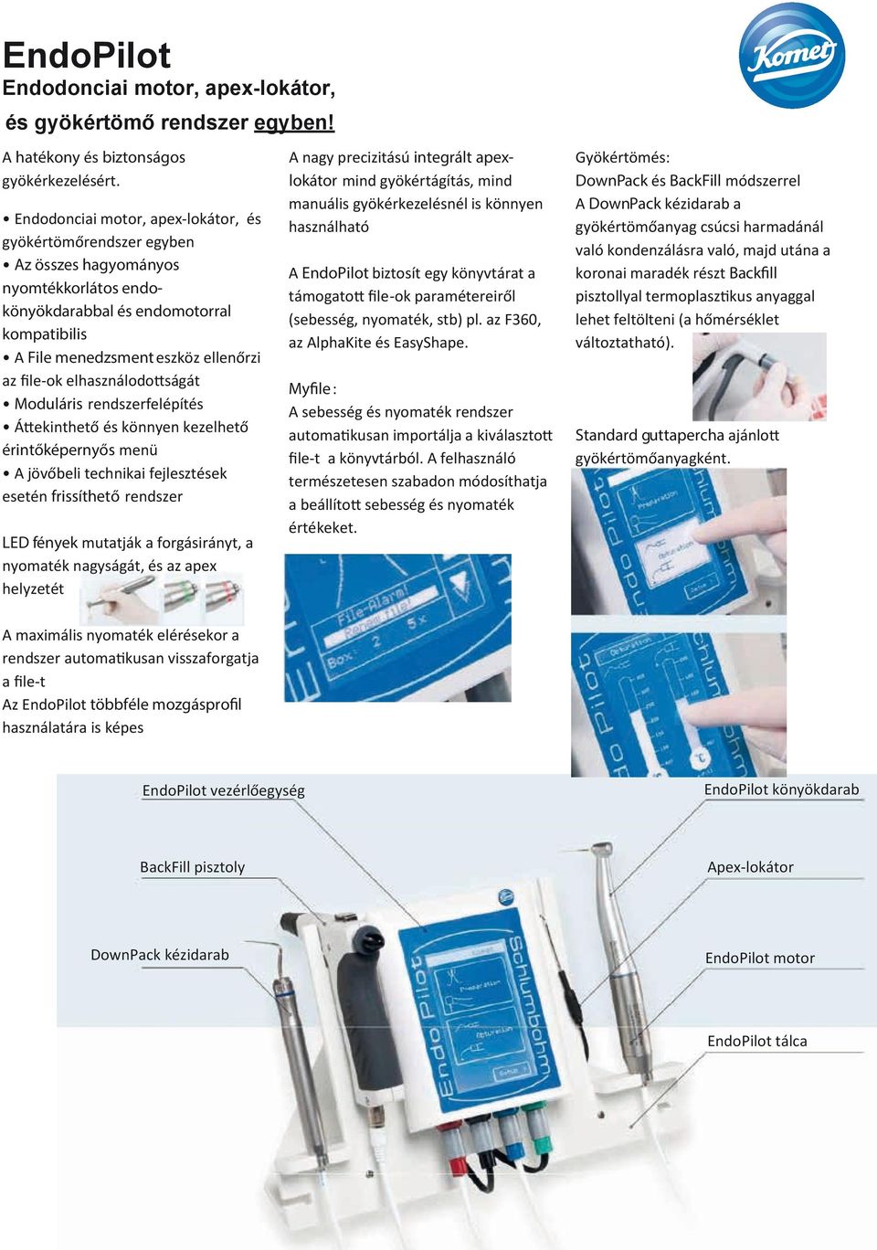 elhasználodottságát Moduláris rendszerfelépítés Áttekinthető és könnyen kezelhető érintőképernyős menü A jövőbeli technikai fejlesztések esetén frissíthető rendszer LED fények mutatják a